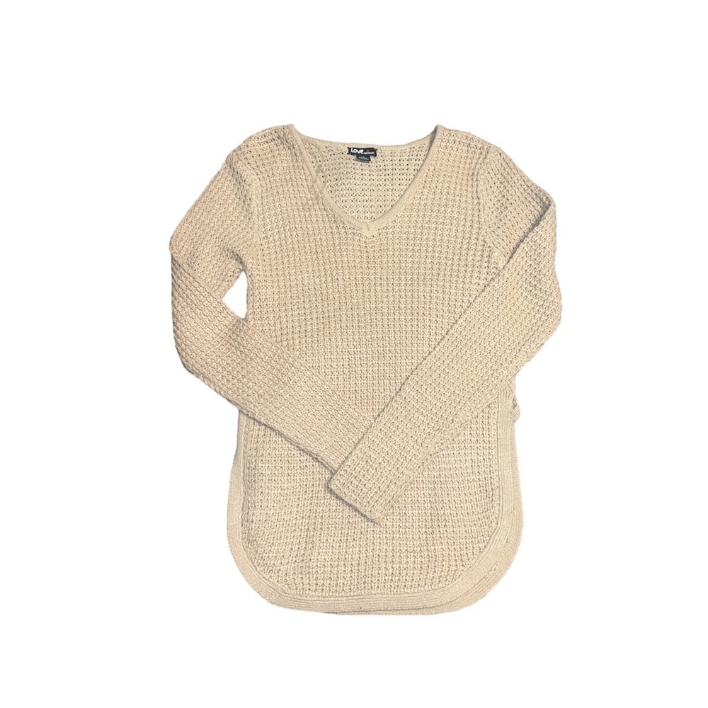 LOVE by Chesley sweater. Tan. Small